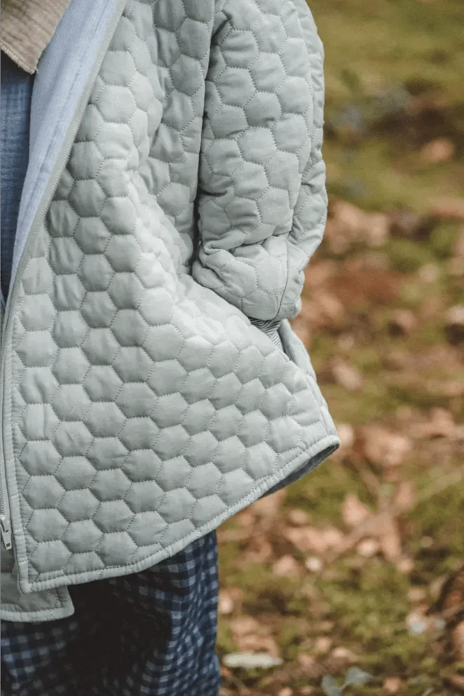 Steppjacke Kinder aus Baumwolle in Mint mit Blau