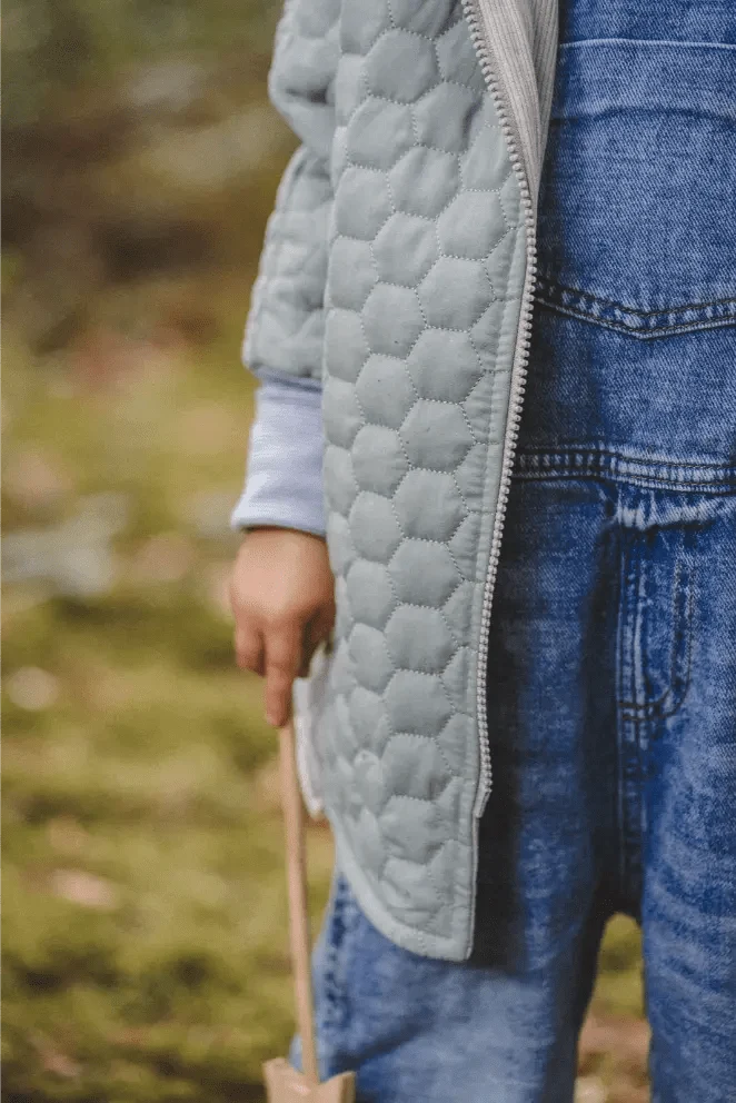 Steppjacke Kinder aus Baumwolle in Mint / Sand