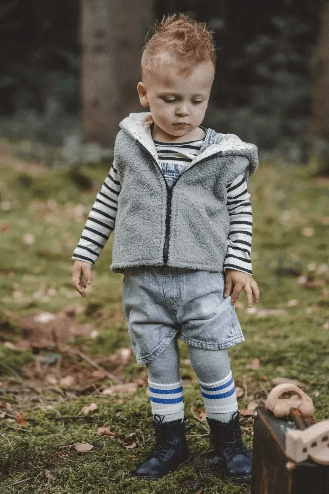 Teddyweste Kinder Mint mit Konfetti