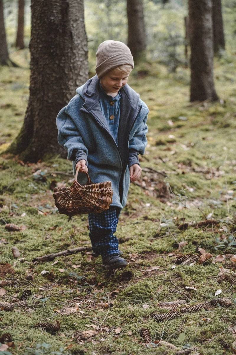 Oversizejacke aus Merino Kinder in Mint