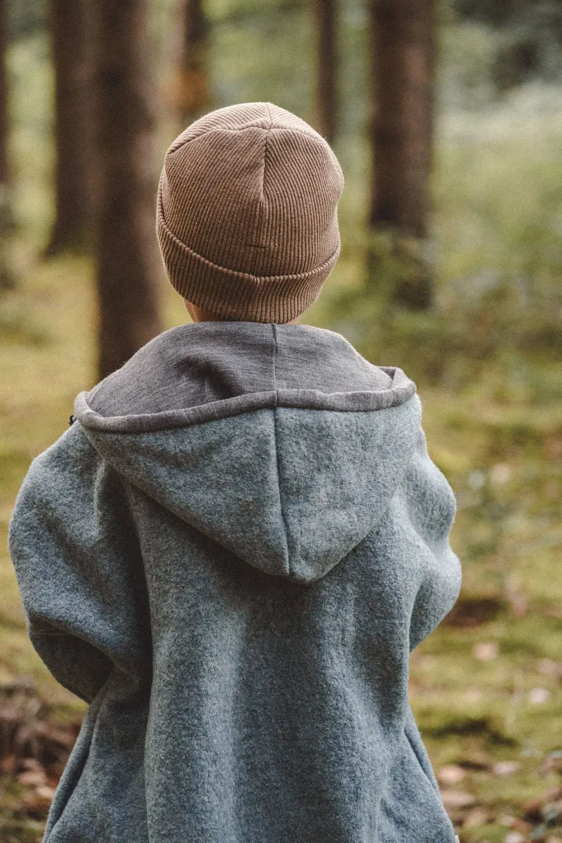 Oversizejacke aus Merino Kinder in Mint