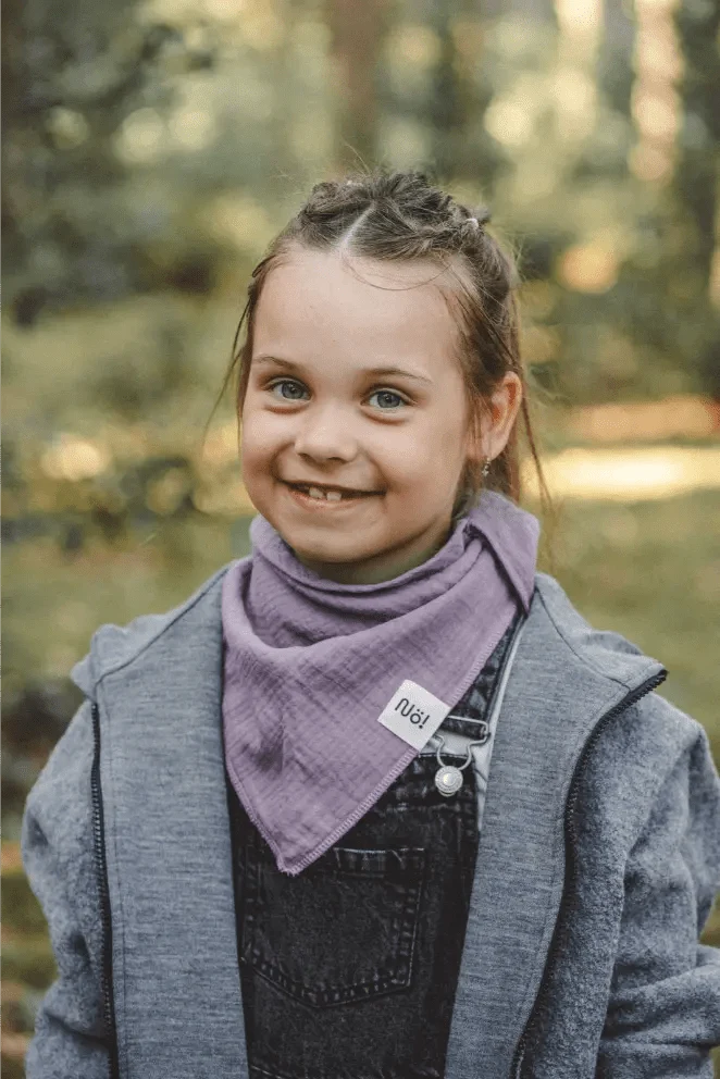 Oversizejacke aus Merino Kinder in Grau