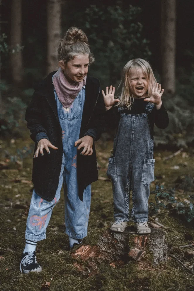 Oversizejacke aus Merino Kinder in Anthrazit