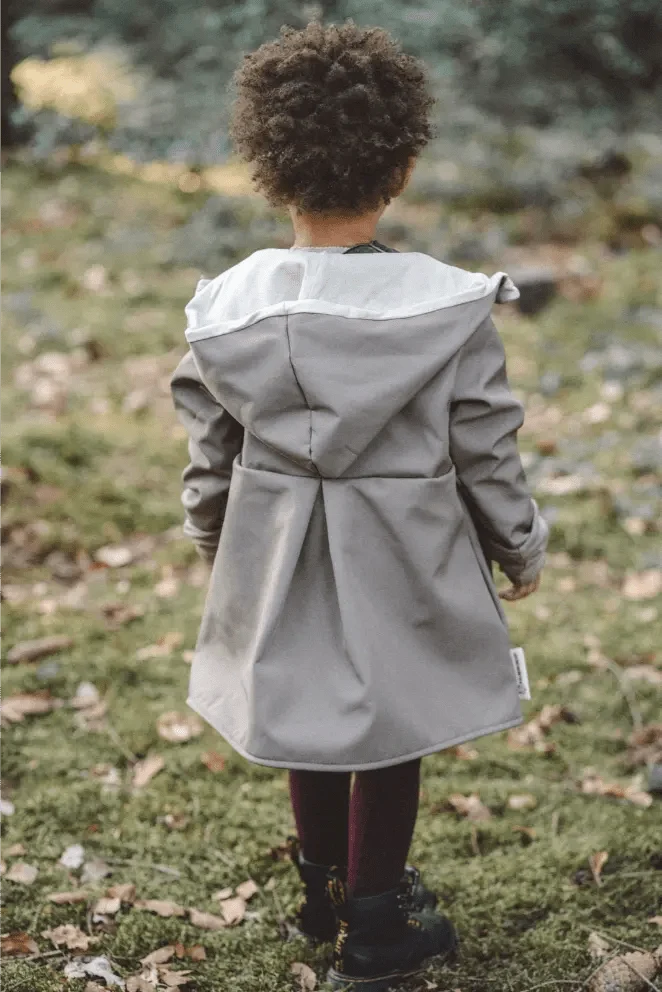 Softshellmantel Kinder Taupe mit Sand
