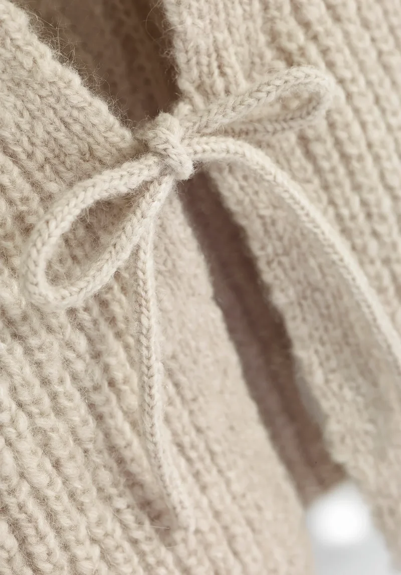 HALFEN Kinder Grobstrick Weste – Alpaka, Merino & Seide (Made in Germany)