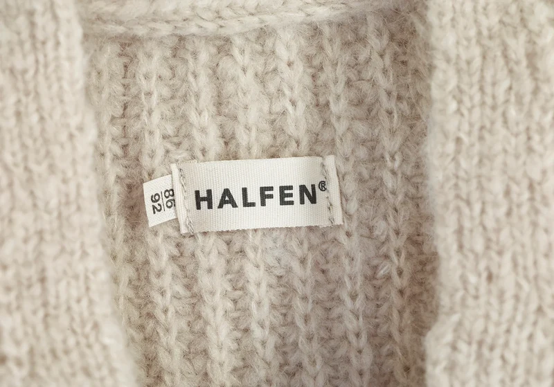HALFEN Kinder Grobstrick Weste – Alpaka, Merino & Seide (Made in Germany)