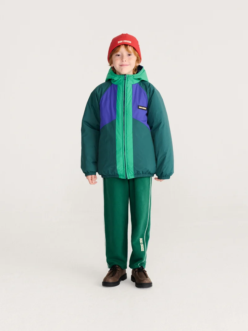 Almost Moiré all over reversible anorak