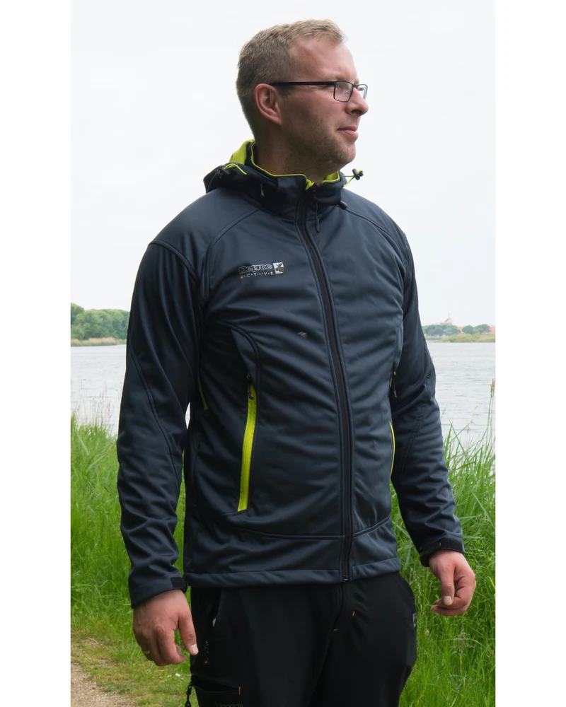 DEPROC Softshelljacke Herren DOWNTON PEAK Men mit abnehmbarer Kapuze