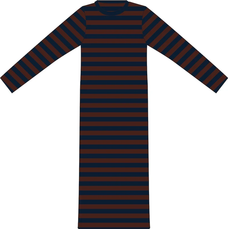 ESS - Danebestie LS Dress Dark Wine/Dark Navy