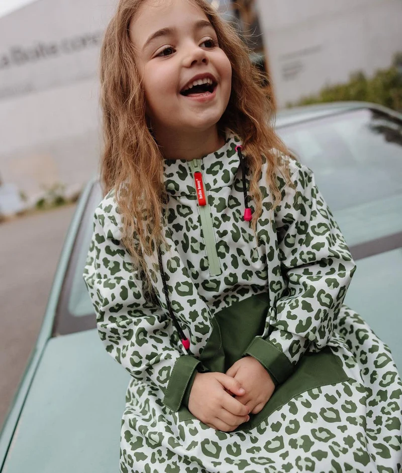 Regenponcho Green Leopard