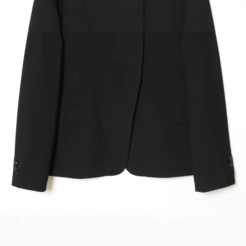 Damen Taillierter Kurzblazer mit Stehkragen und asymmetrischer Knopfleiste Drune