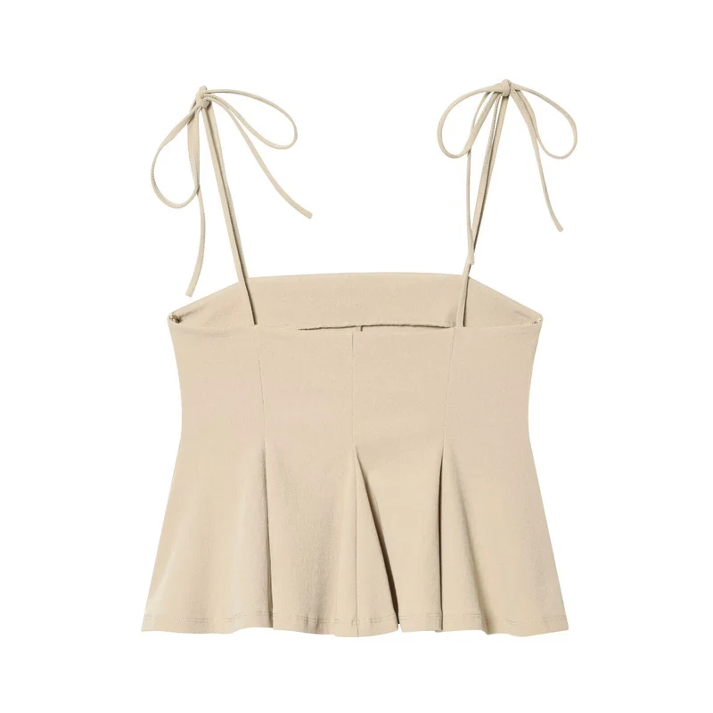 Damen Palazzo-Hose mit Volant-Taille und Tunnelzug Drune