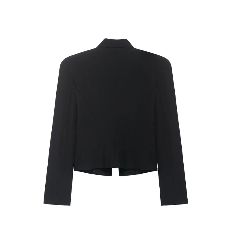 Damen Militärisch inspirierte Kurzjacke mit Stehkragen und Zierkordeln Drune