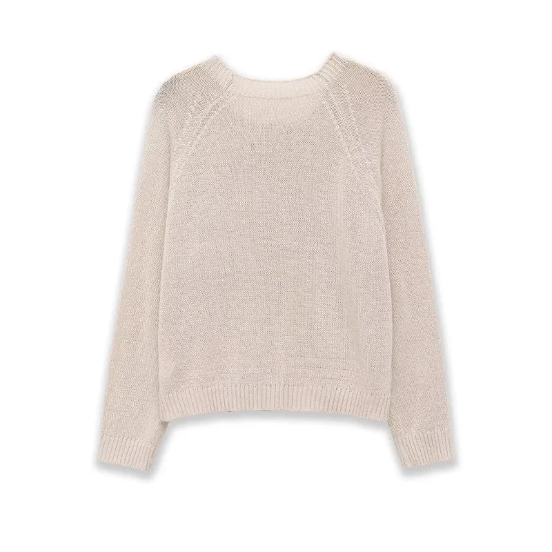Damen Leichter Feinstrick-Pullover mit Henley-Knopfleiste Drune