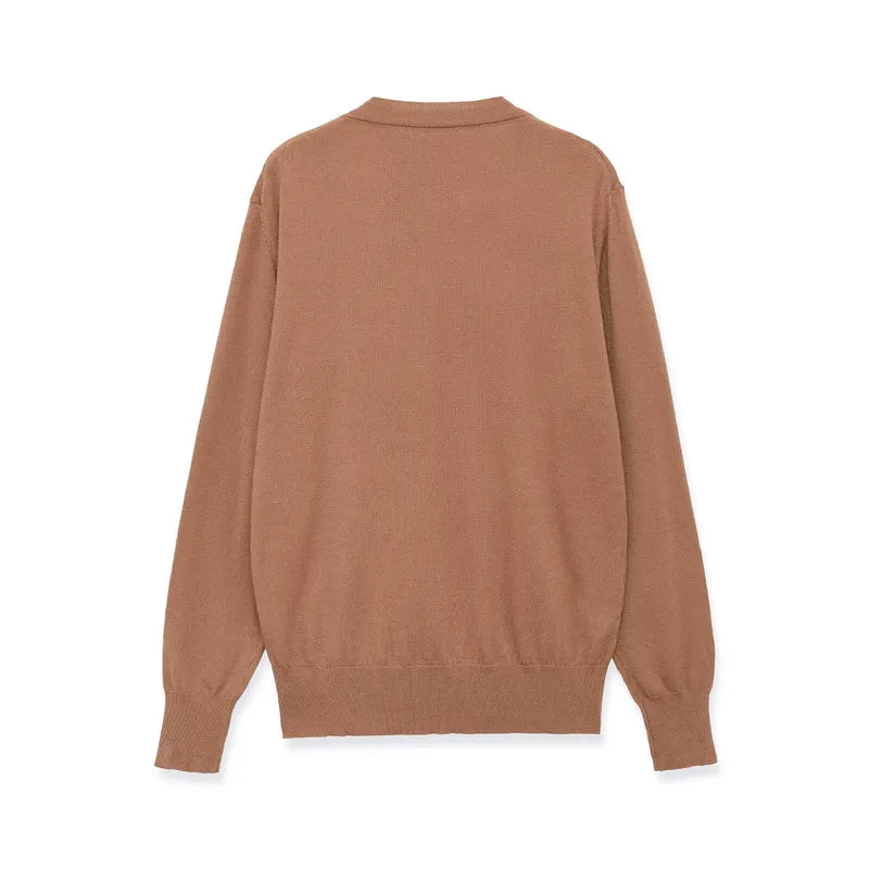 Damen Lagenpullover mit tiefem V-Ausschnitt und integriertem Rundhals-Inlay Drune