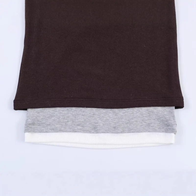 Damen Lagenlook-Longsleeve mit integriertem Kurzarm-Overlay Drune