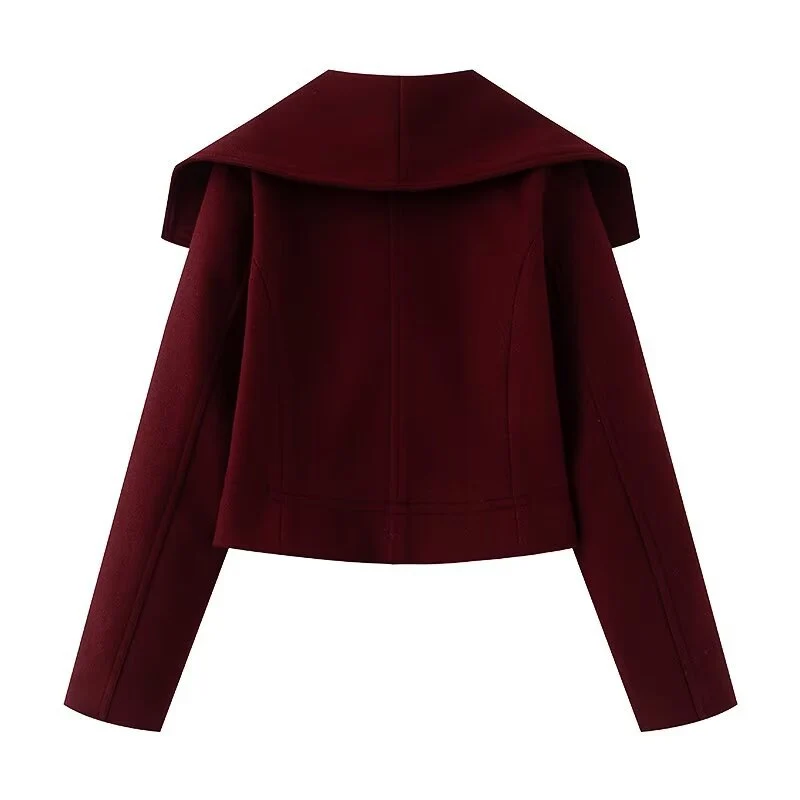 Damen Kurzjacke mit großem Matrosenkragen und zweireihiger Knopfleiste Drune