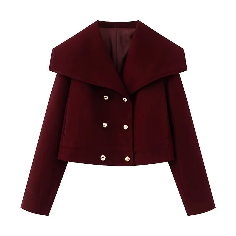 Damen Kurzjacke mit großem Matrosenkragen und zweireihiger Knopfleiste Drune
