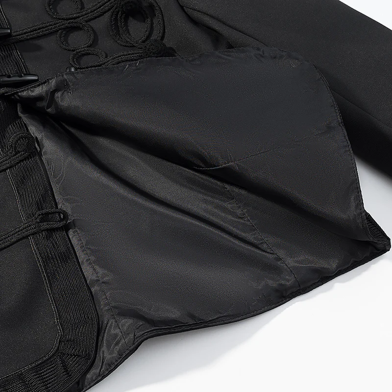 Damen Kurzjacke im Militärstil mit Kordverzierungen und Stehkragen Drune