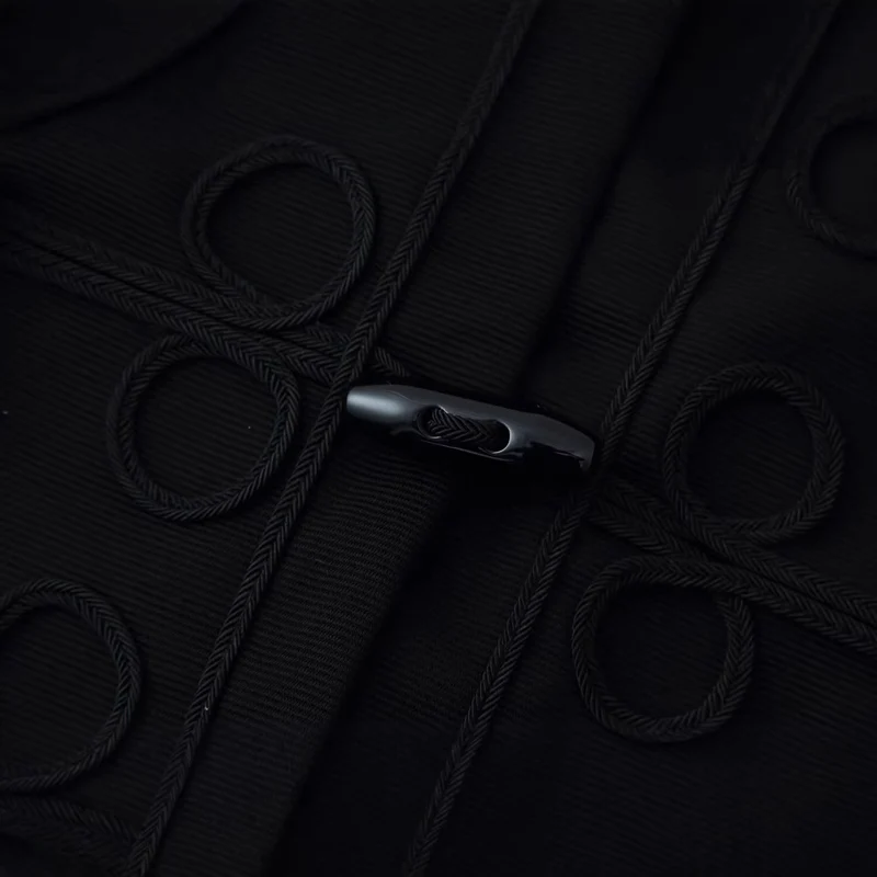 Damen Kurze Jacke mit Froschverschlüssen und Stehkragen Drune