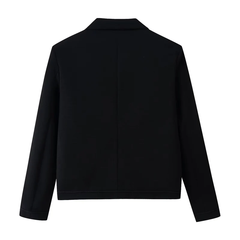 Damen Kurze Jacke mit Froschverschlüssen und Stehkragen Drune