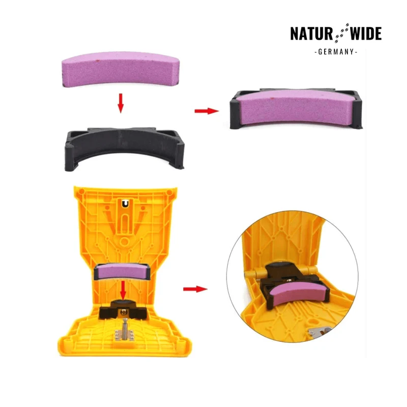 5er Set Ersatz-Schleifsteine für Kettensägen-Schärfer (35 - 50 cm)