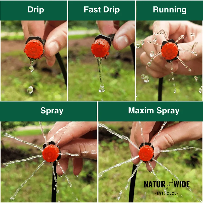 65ft Micro Drip Irrigation Kit – Adjustable Misting & Watering