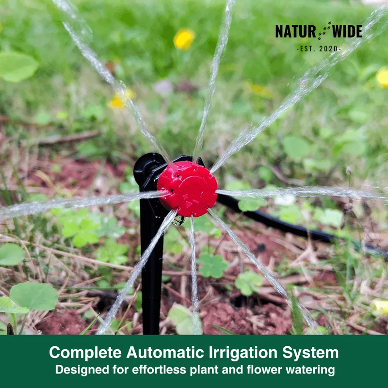 65ft Micro Drip Irrigation Kit – Adjustable Misting & Watering