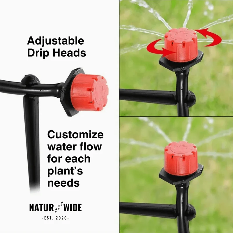 65ft Micro Drip Irrigation Kit – Adjustable Misting & Watering