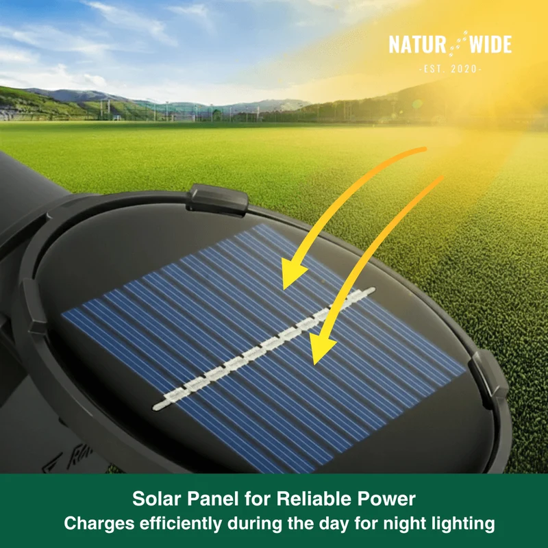 Solar Garden Spotlight 9 LED – RGB & White, IP65 & Adjustable (2-in-1)