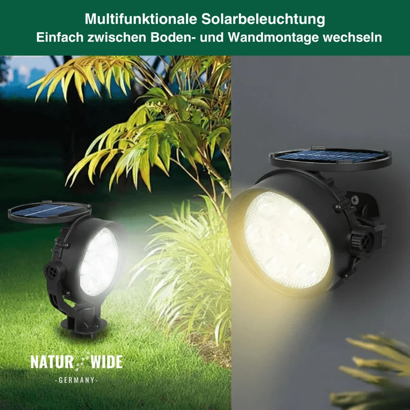 Solar Gartenstrahler LED Weiß, IP65 & Verstellbar