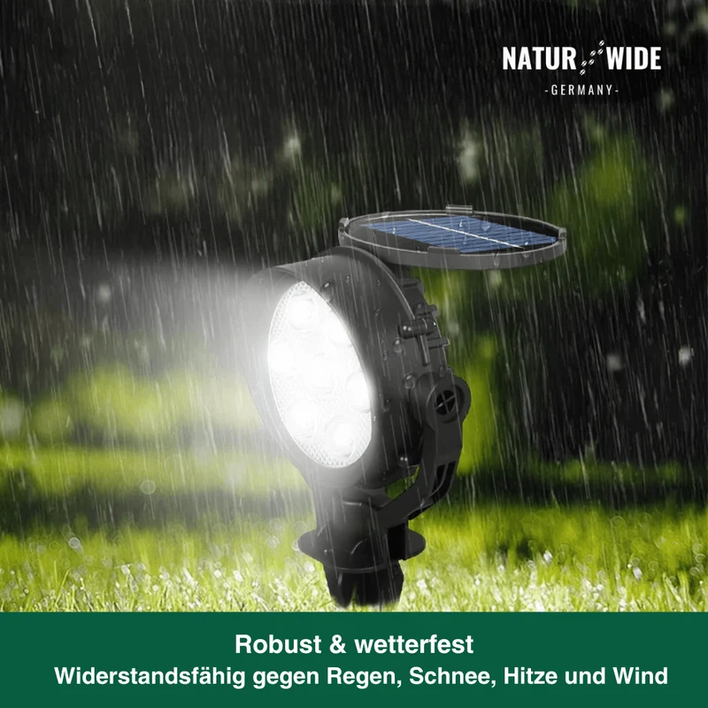 Solar Gartenstrahler LED Weiß, IP65 & Verstellbar