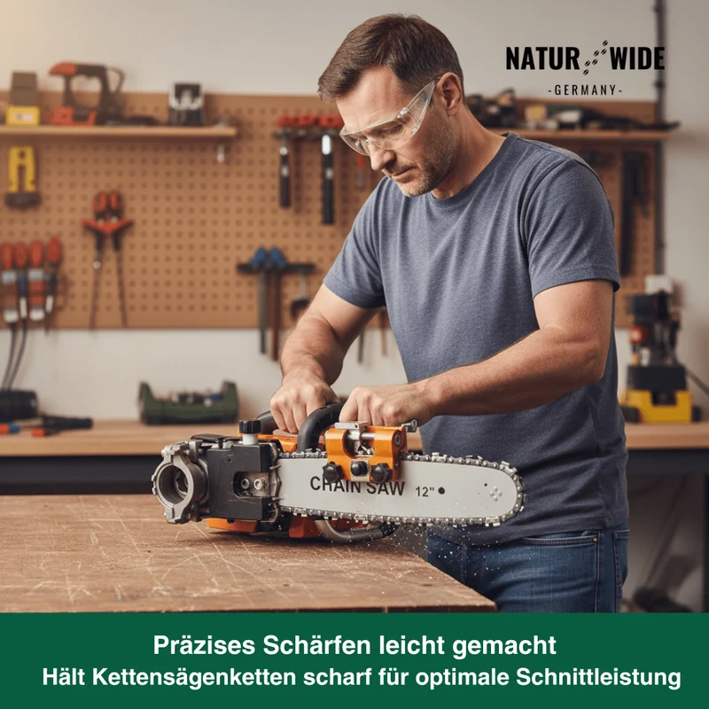 Manuelles Kettensägen-Schärfgerät – Präzises Kurbel-Werkzeug