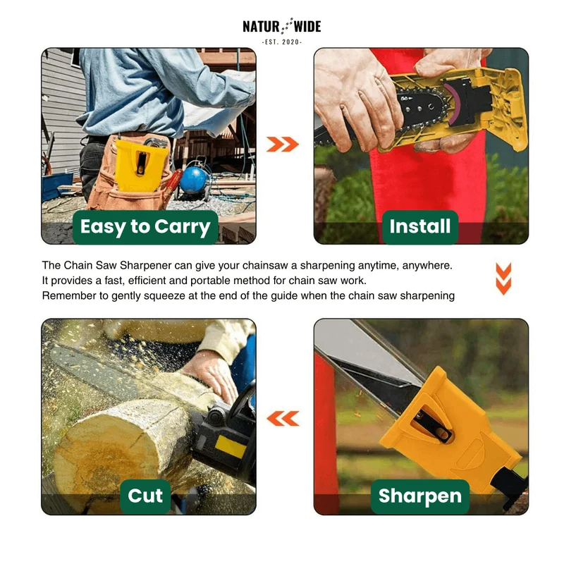 Universal Chainsaw Teeth Sharpener – Fast & Portable (14-20 Inch)