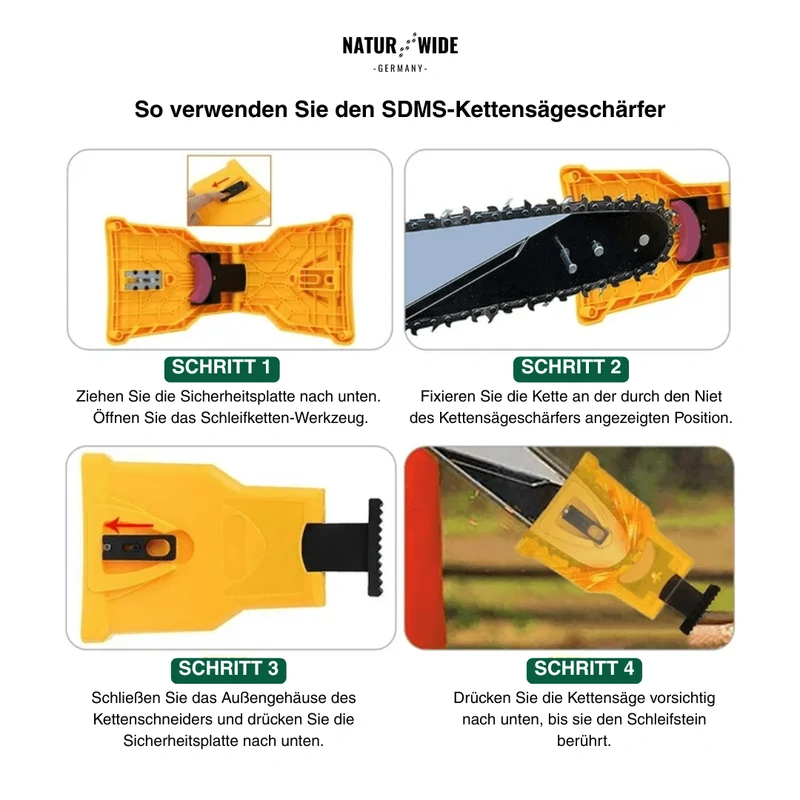 Universal Kettensägen-Schärfer – Schnell & Tragbar (35-50 cm)