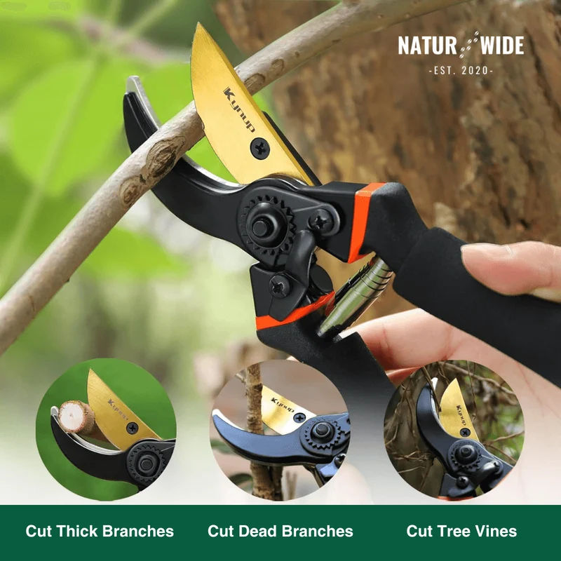 Professional Bypass Pruning Shears 8.5 Inch – Sharp & Ergonomic