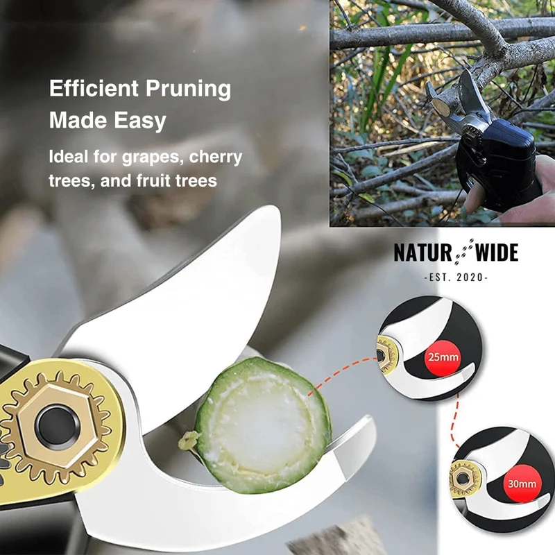 Cordless Electric Pruning Shears – 1.2" Cutting Capacity (2 Batteries)