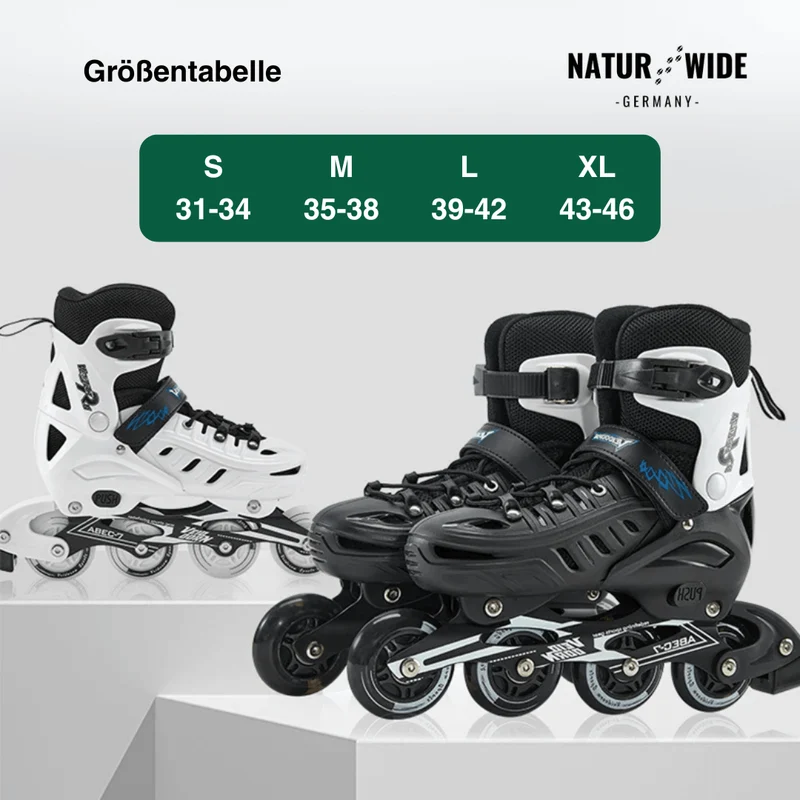 Verstellbare Inline Skates – Leuchtrollen (Kinder & Erwachsene)