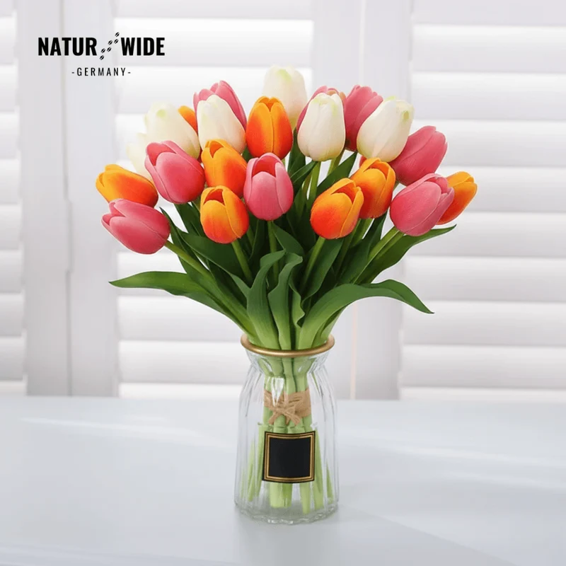 5er Bundle Künstliche Tulpen – Realistische Deko Blumen