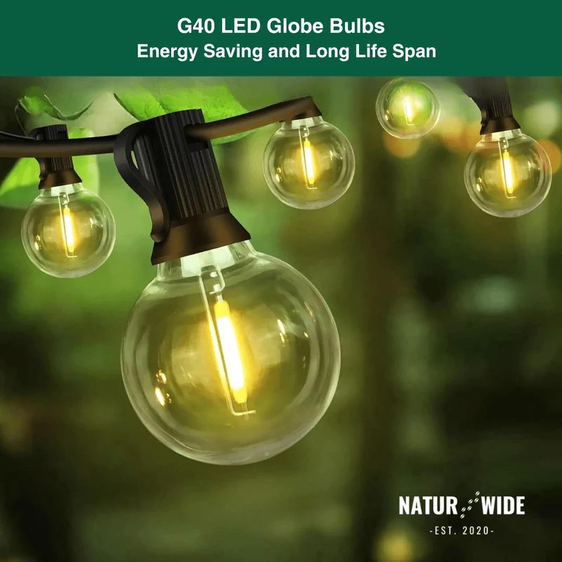 LED Outdoor String Lights – Shatterproof & Weatherproof (Plugin)