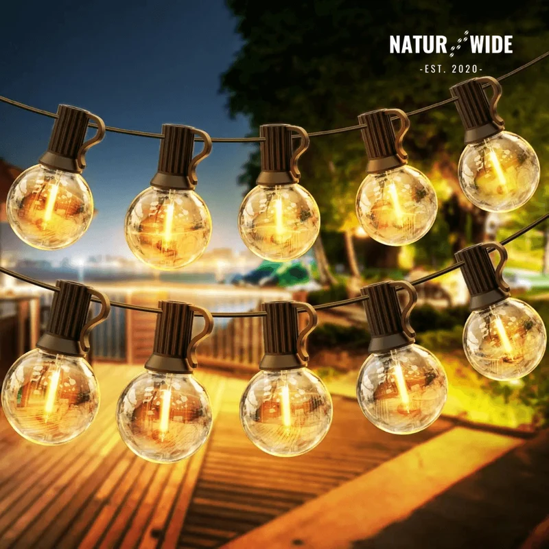 LED Outdoor String Lights – Shatterproof & Weatherproof (Plugin)