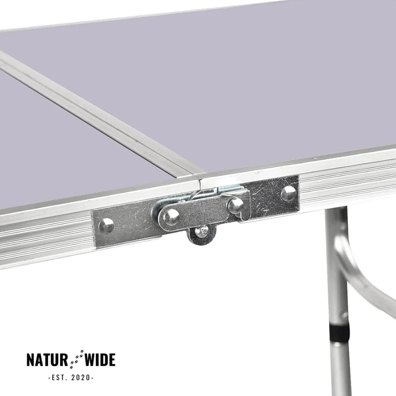 Adjustable Height Folding Camping Table – Portable Aluminum Picnic Desk