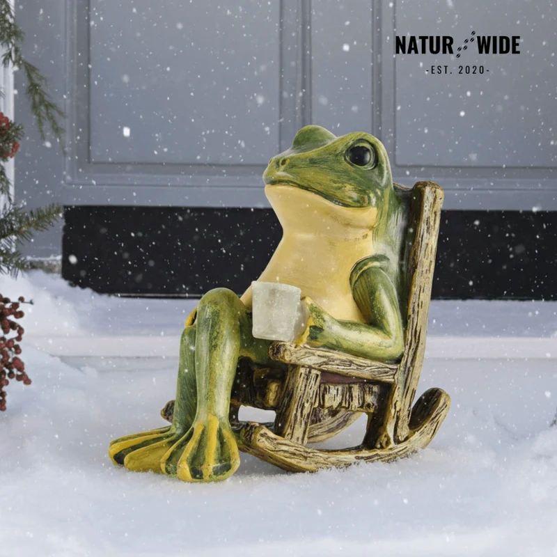Solar Mini Frog Garden Statue – Glowing Outdoor Decor