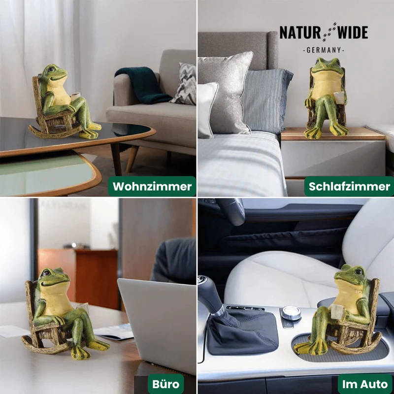 Solar Mini Frosch Gartenfigur – Leuchtende Outdoor Deko