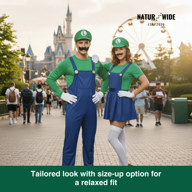 Mario & Luigi Cosplay Costume – Jumpsuit & Dress Set (Unisex)