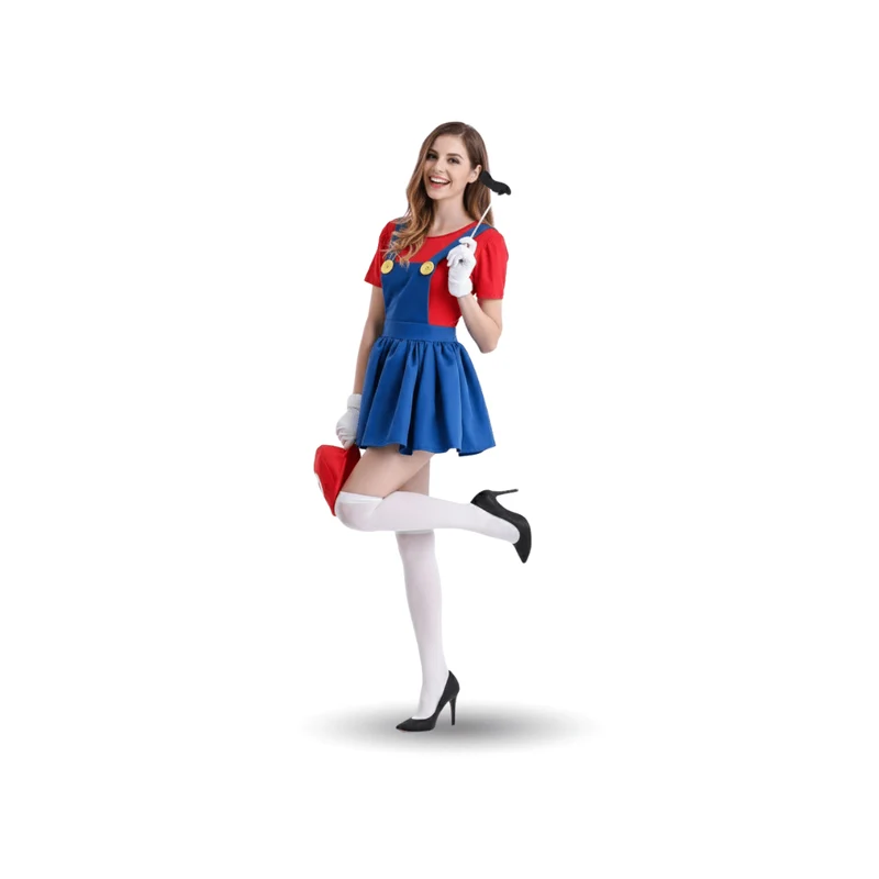 Mario & Luigi Cosplay Costume – Jumpsuit & Dress Set (Unisex)