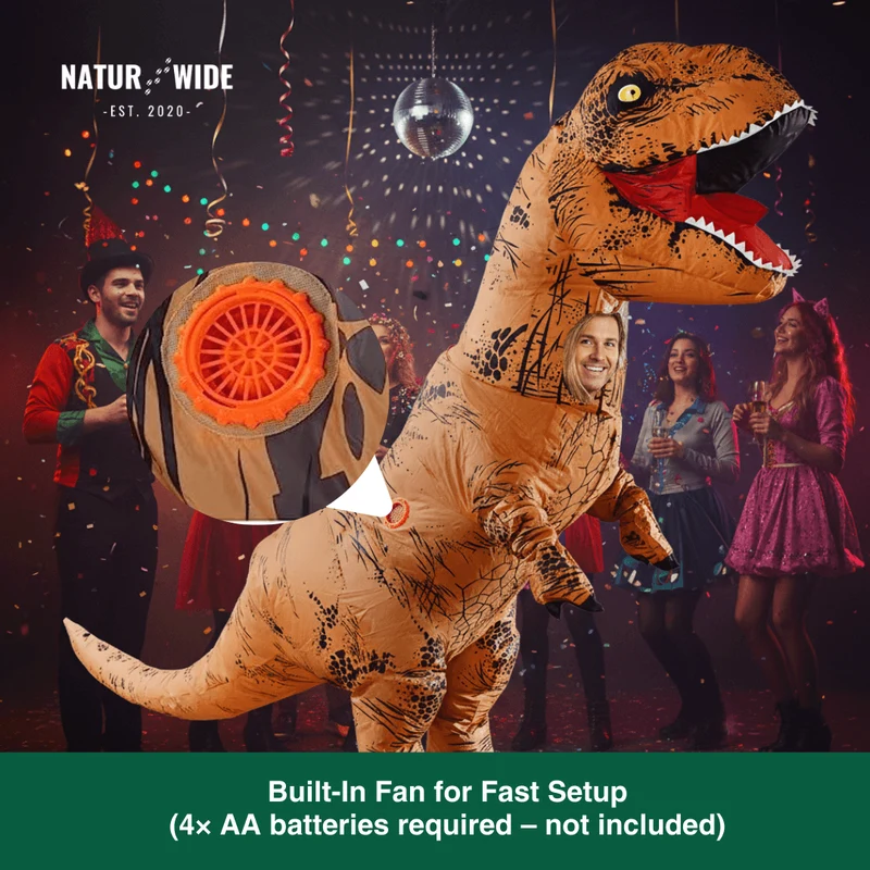 Inflatable T-Rex Costume – Dinosaur Suit (Adults & Kids)