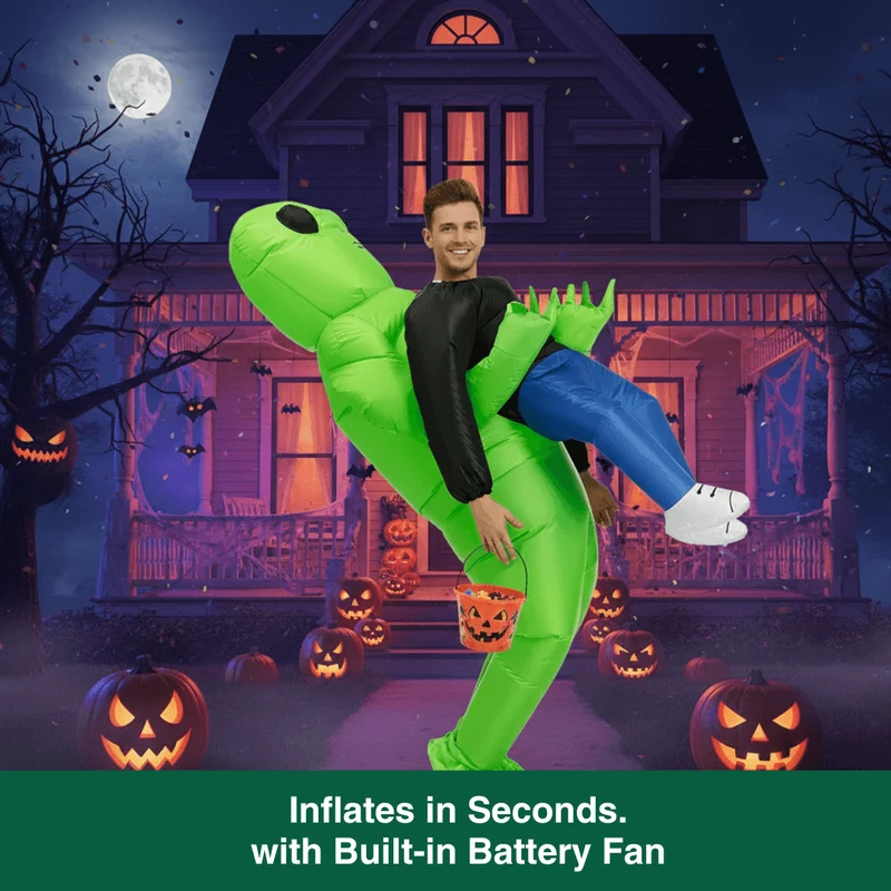Inflatable Alien Costume – Funny "Pick Me Up" Illusion Suit