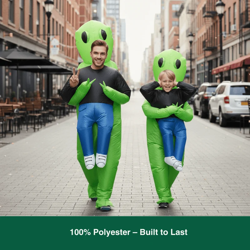 Inflatable Alien Costume – Funny "Pick Me Up" Illusion Suit