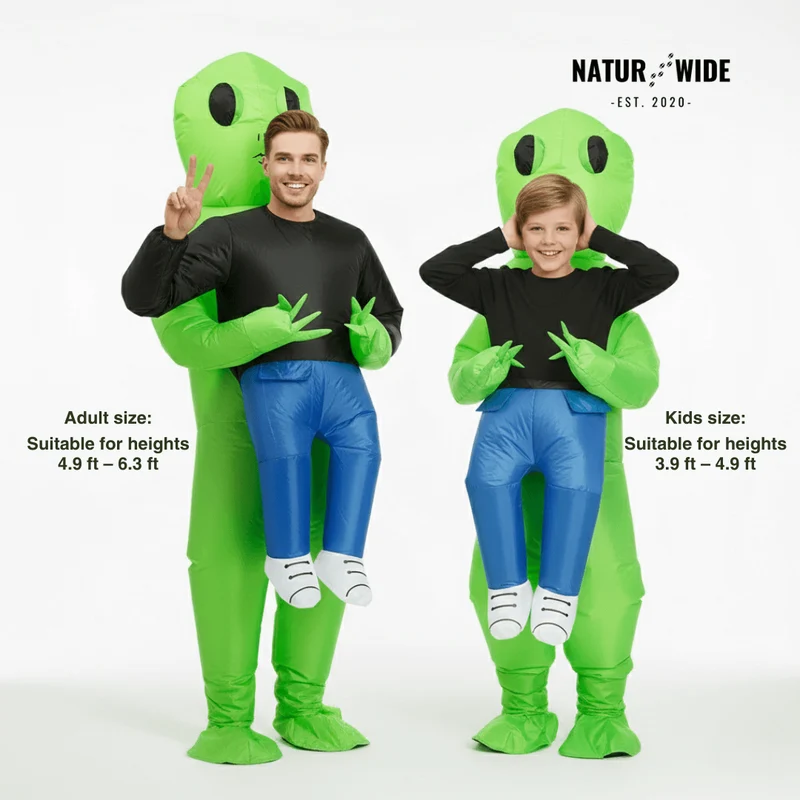 Inflatable Alien Costume – Funny "Pick Me Up" Illusion Suit